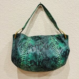 Antonio Melani Green Snake Print Purse